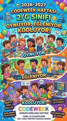 2/G SINIFI OYNUYOR,KODLUYOR,EĞLENİYOR
